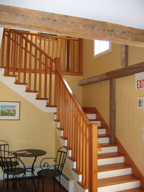 stairs inside up to gallery/bridal area